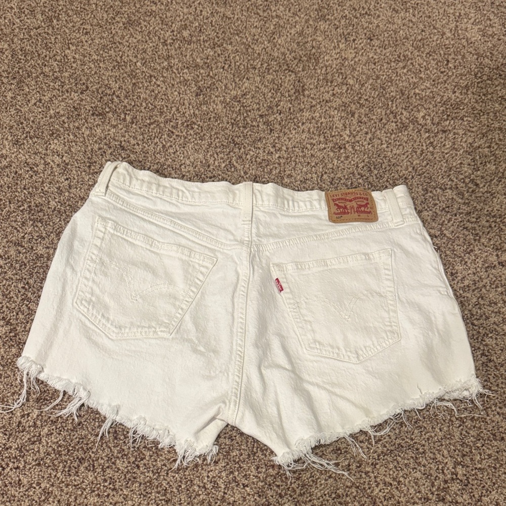 Levi's Women's White Jean Shorts